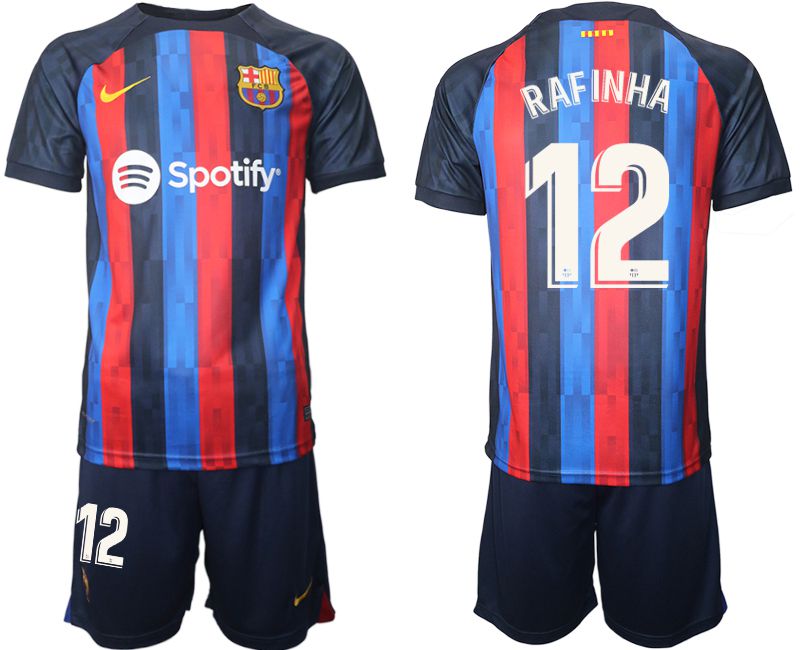 Men 2022-2023 Club Barcelona home blue #12 Soccer Jersey